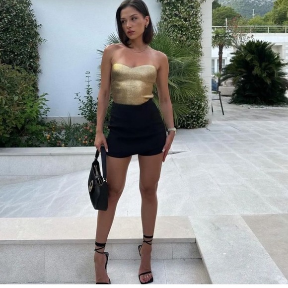 ZARA KNIT BUSTIER TOP - Picture 10 of 13